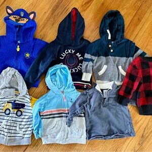 Boys Jackets, Hoodies, Sweaters - Size 18 Months, 7 Piece Bundle